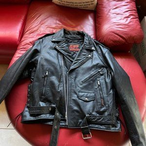 HOT LEATHERS MENS MOTORCYCLE JACKET